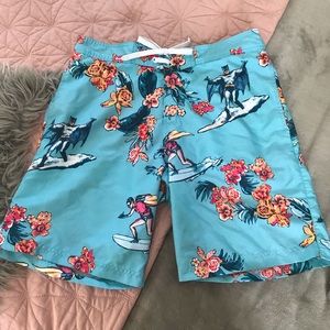 Vintage Batman printed swim trunks